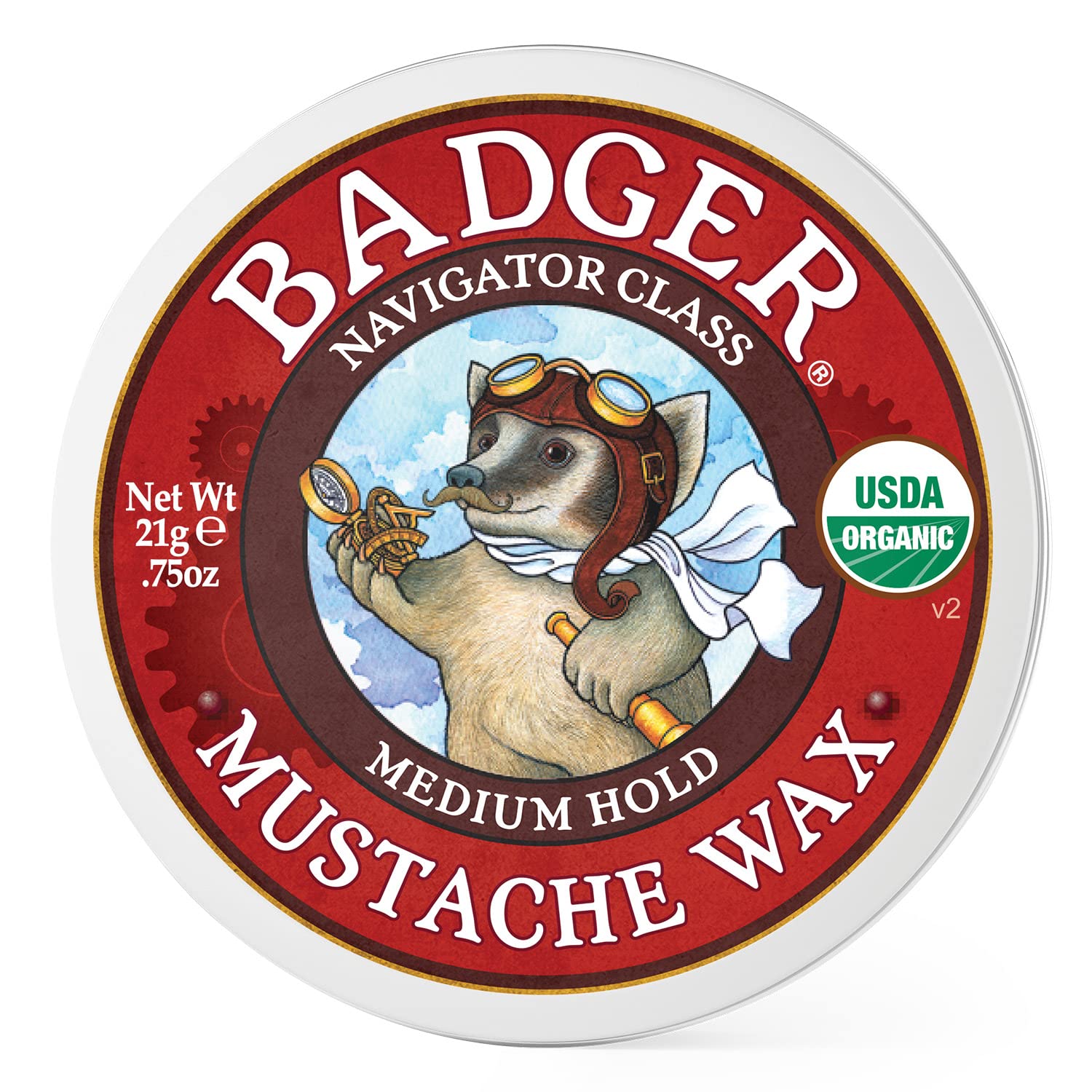 Badger Balm - Mustache Wax - Navigator Class Man Care - .75 oz